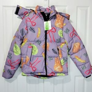 The Very Warm Hooded Squid Purple‎ Puffer Coat, NWT, Size XS, RUNS LARGE